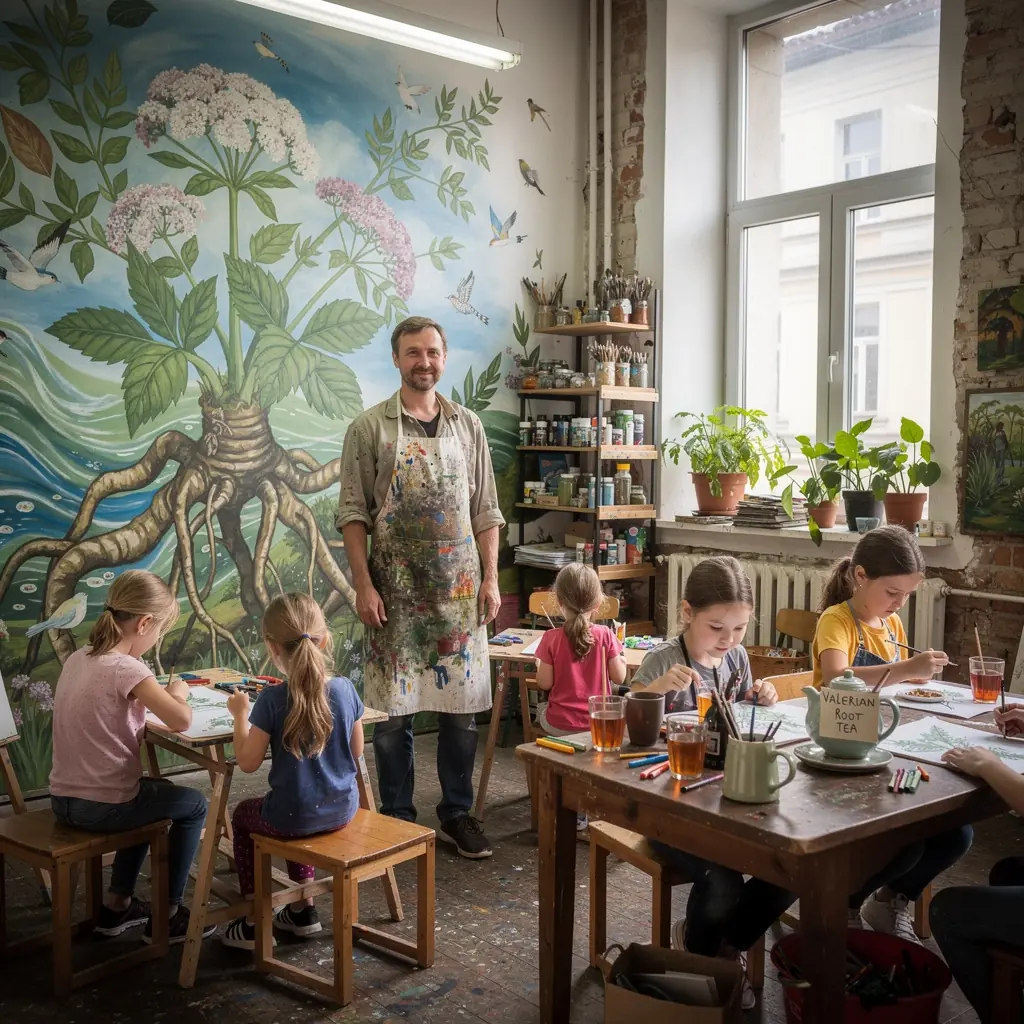 Ramunėlių gėlės, naudojamos valerijono arbatos mišinyje, suteikiančios papildomą ramybę.